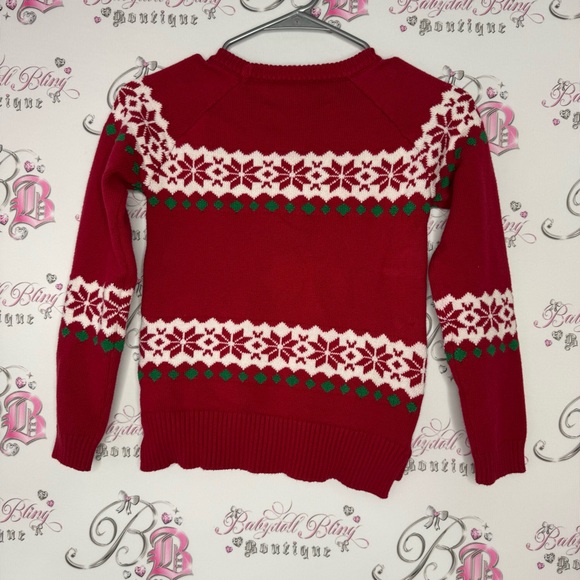 Disney Minnie Mouse sweater Christmas holidays sparkly bow 3D winter knit warm - Picture 4 of 10